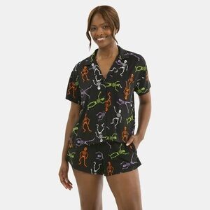 Way to Celebrate Halloween Notched Top Shorts Pajama Set